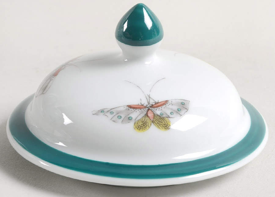 Famille Verte (Green Background) Lid for Teapot by Mottahedeh-1