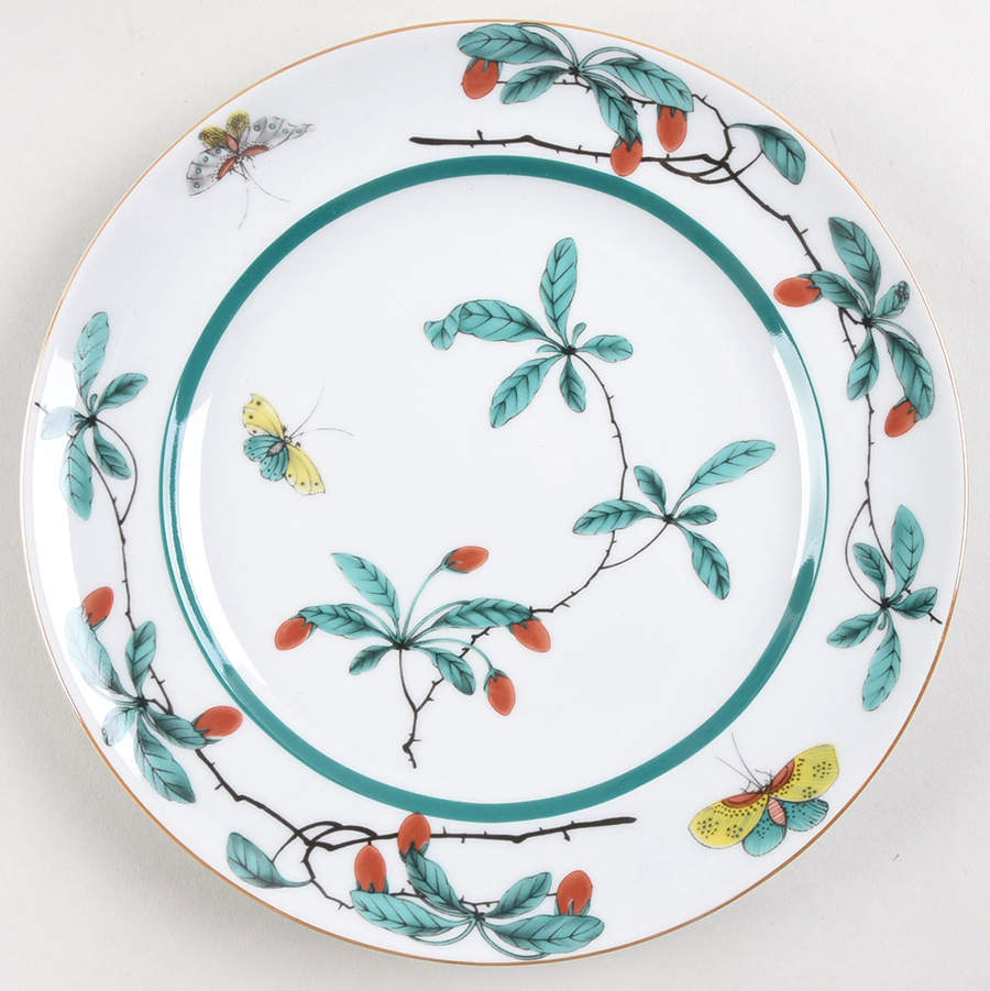 Famille Verte (Green Background) Salad/Dessert Plate by Mottahedeh-1