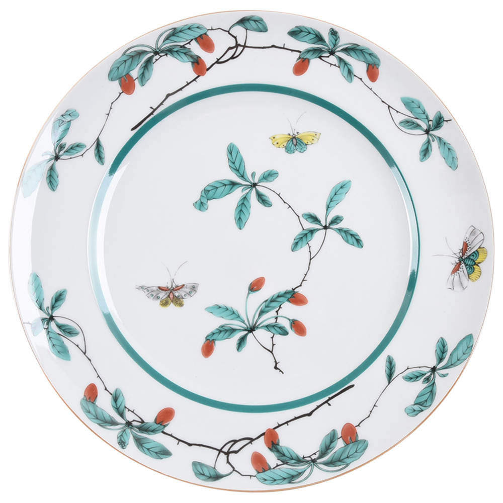 Famille Verte (Green Background) Dinner Plate by Mottahedeh-1