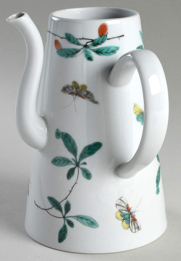 Famille Verte (Green Background) Coffee Pot No Lid by Mottahedeh-1