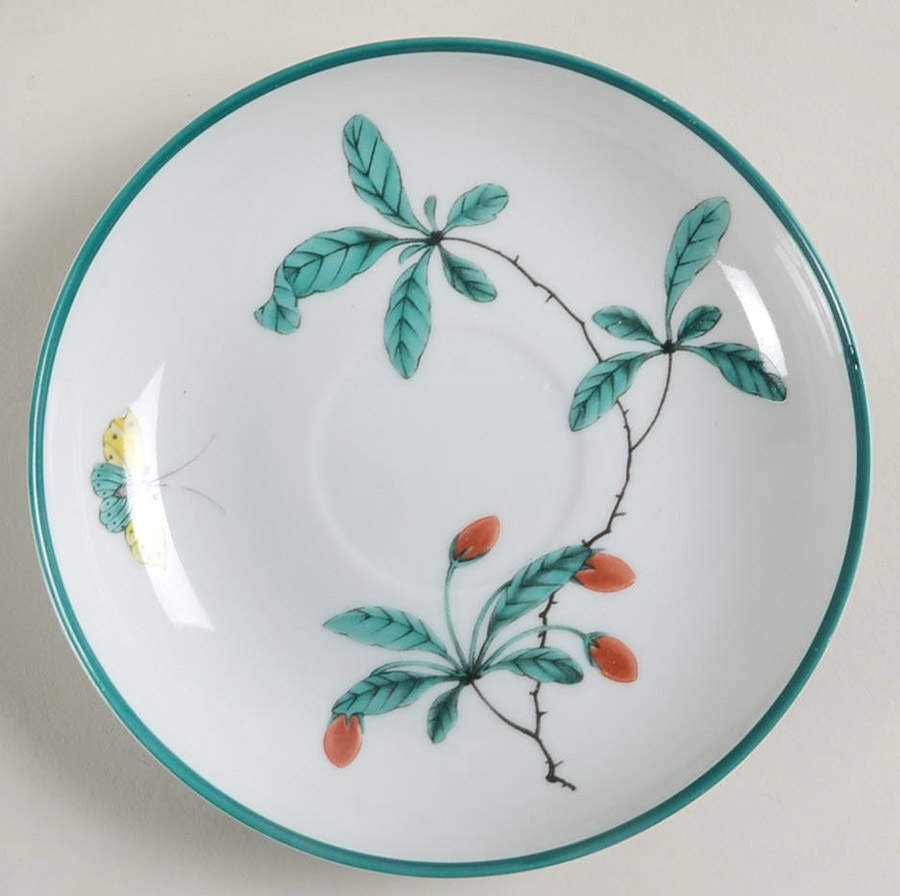 Famille Verte (Green Background) Saucer by Mottahedeh-1