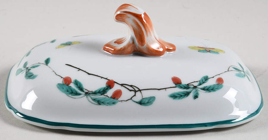 Famille Verte (Green Background) Lid for Tureen by Mottahedeh-1
