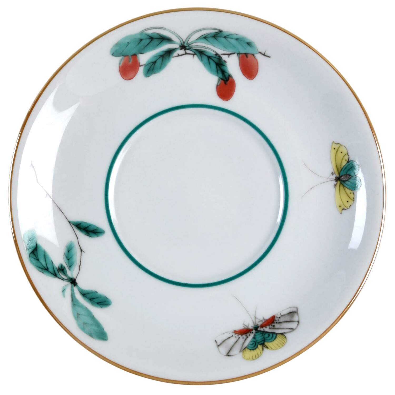 Famille Verte (Green Background) Saucer for Flat Cup by Mottahedeh-1