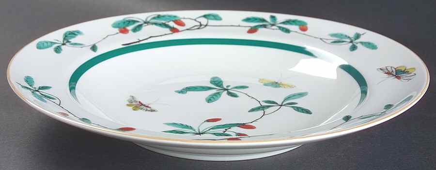 Famille Verte (Green Background) Large Rim Soup Bowl by Mottahedeh-1
