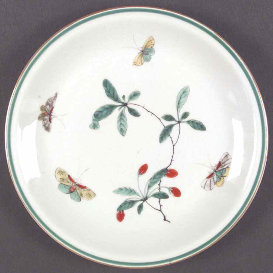 Famille Verte (Green Background) Dessert/Pie Plate by Mottahedeh-1