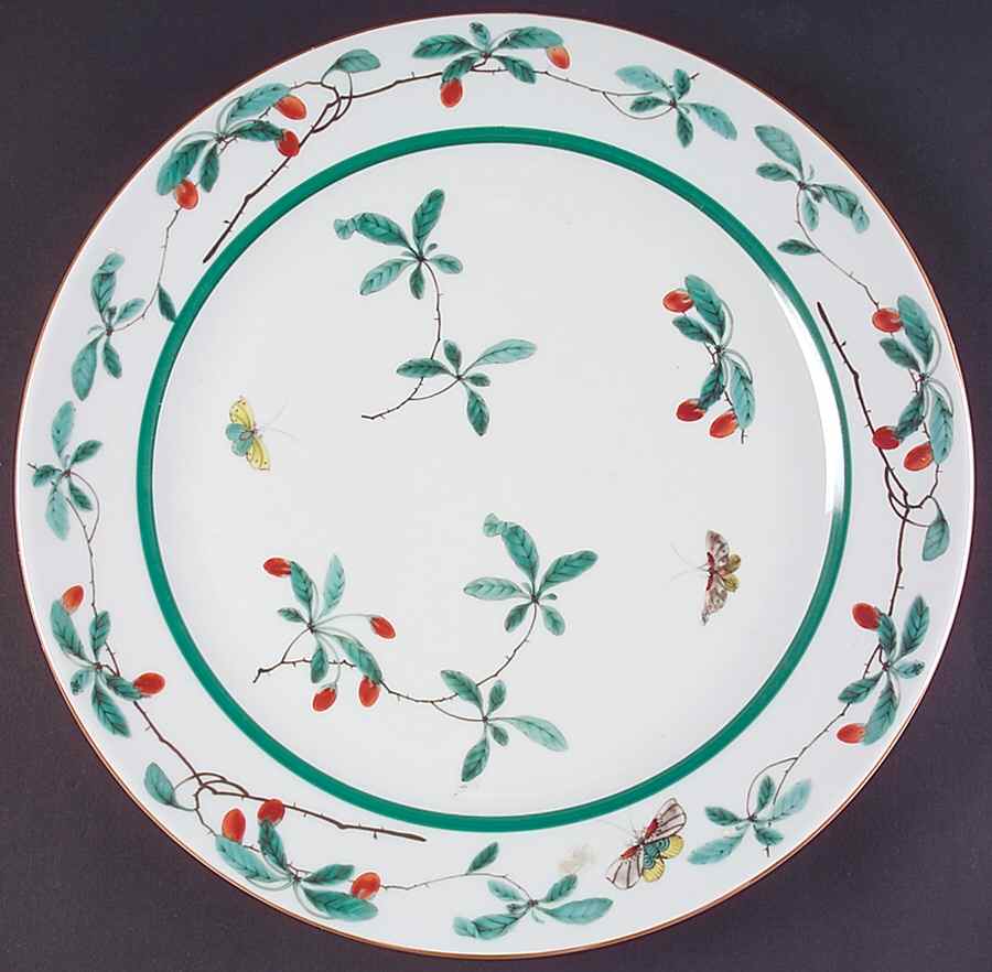 Famille Verte (Green Background) 13" Chop Plate (Round Platter) by Mottahedeh-1