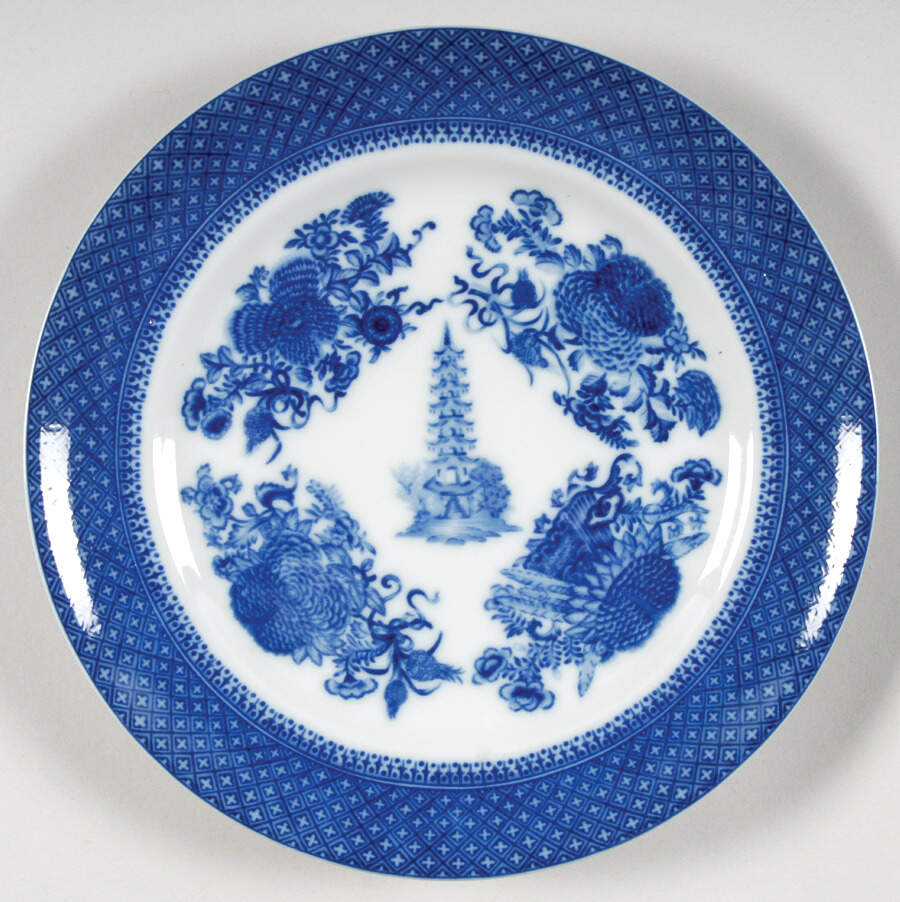 Fitzhugh Blue Bread & Butter Plate by Mottahedeh-1