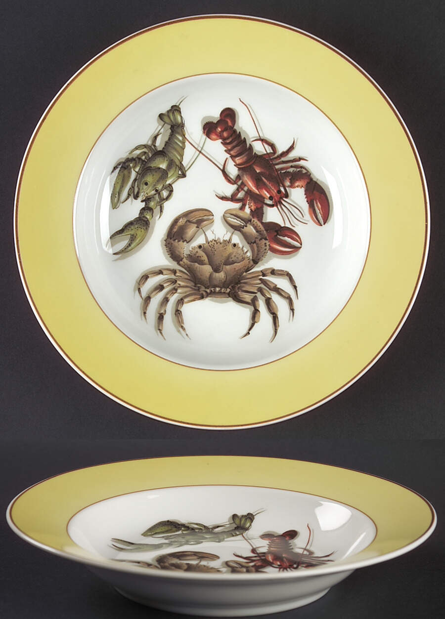 Fruits of The Sea Rim Soup Bowl by Mottahedeh-1