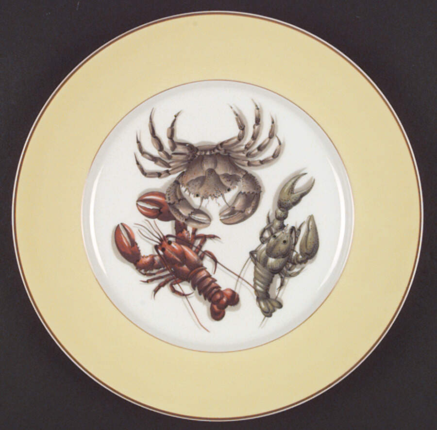 Fruits of The Sea Dinner Plate by Mottahedeh-1