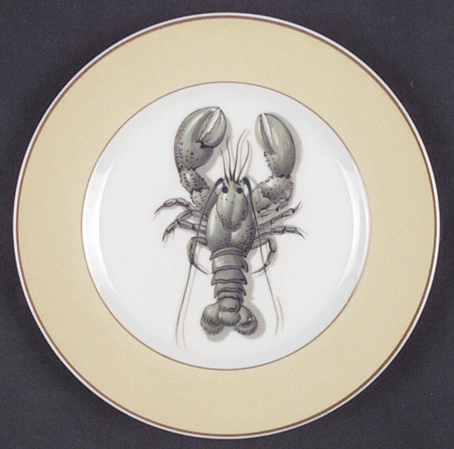 Fruits of The Sea Bread & Butter Plate by Mottahedeh-1