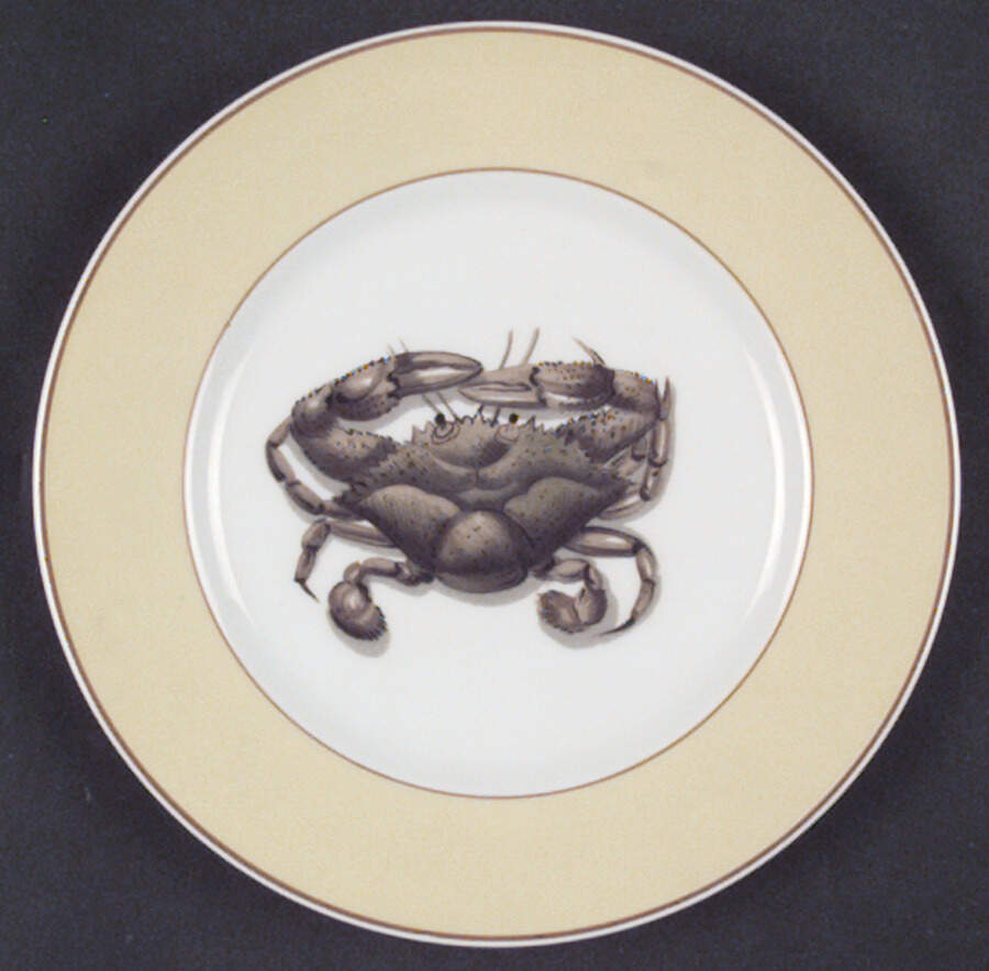 Fruits of The Sea Bread & Butter Plate by Mottahedeh-1