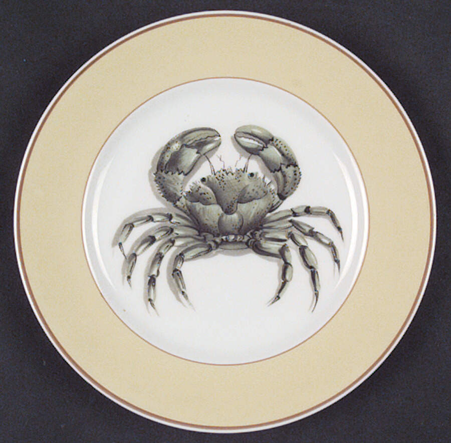Fruits of The Sea Bread & Butter Plate by Mottahedeh-1