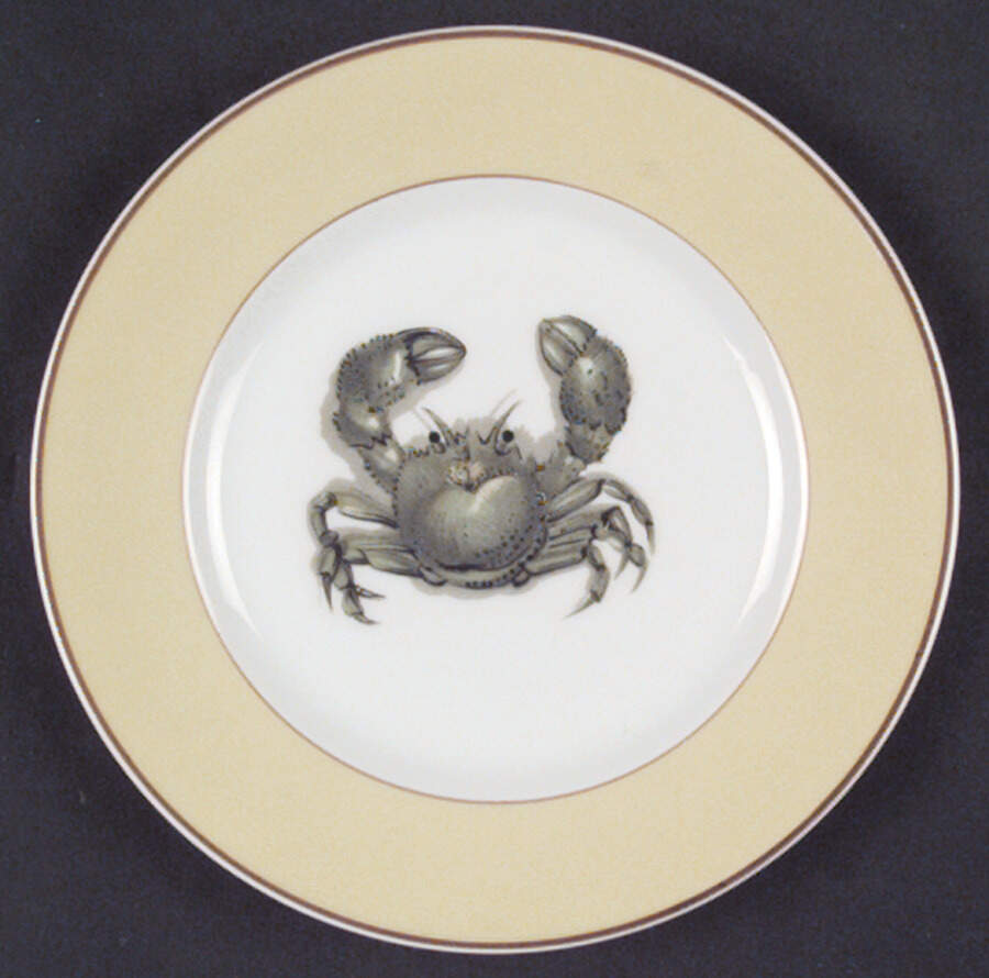 Fruits of The Sea Bread & Butter Plate by Mottahedeh-1