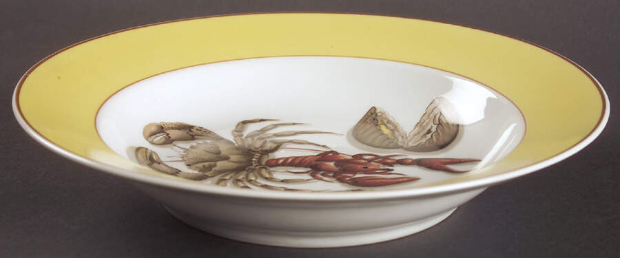 Fruits of The Sea Rim Soup Bowl by Mottahedeh-1