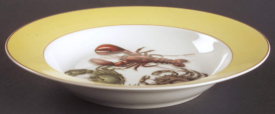 Fruits of The Sea Rim Soup Bowl by Mottahedeh-1