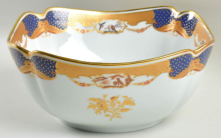Golden Butterfly 10" Square Vegetable Bowl by Mottahedeh-1