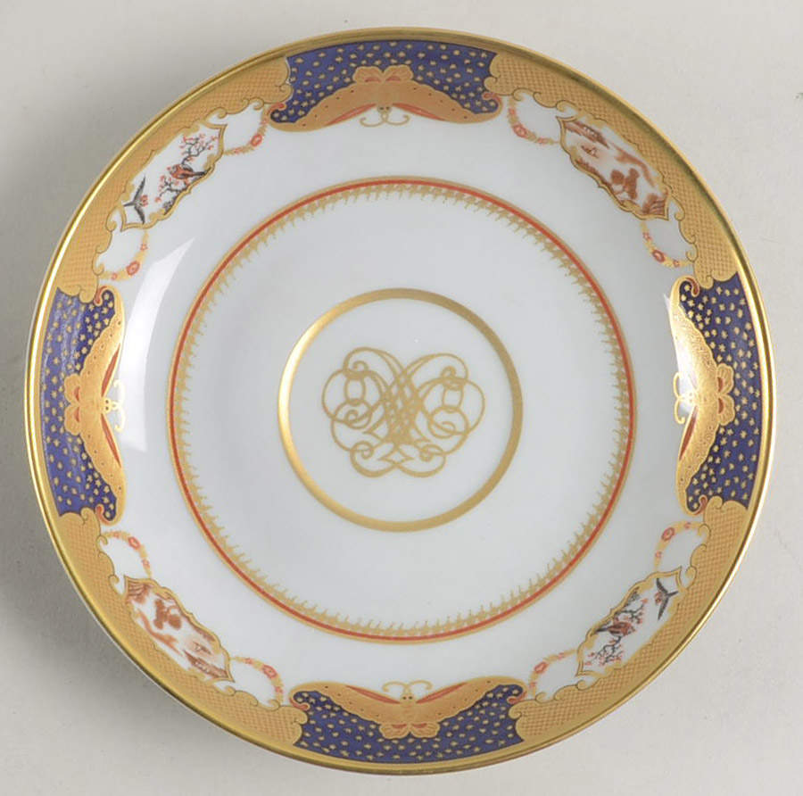 Golden Butterfly Saucer for Flat Cup by Mottahedeh-1