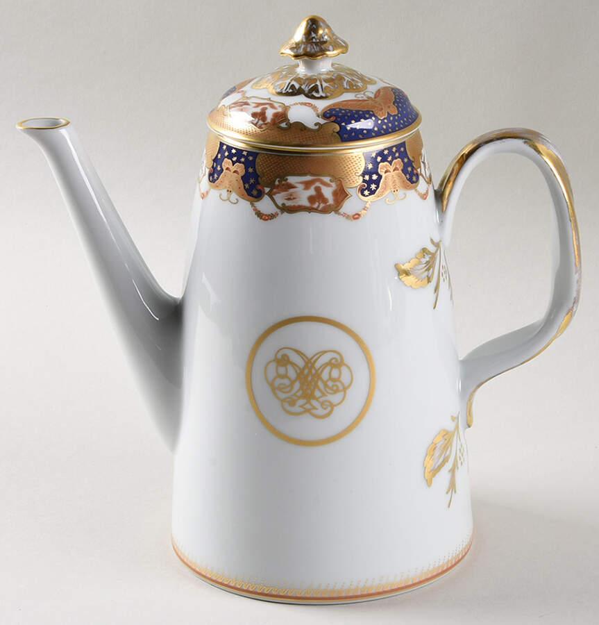 Golden Butterfly Coffee Pot & Lid by Mottahedeh-1