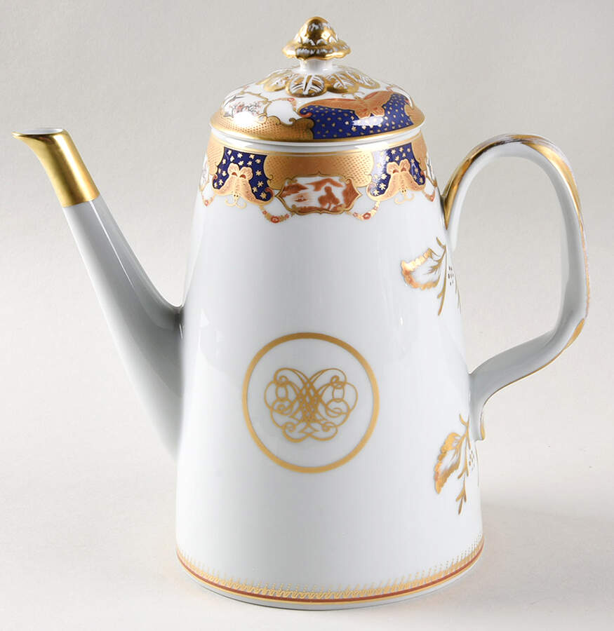 Golden Butterfly Coffee Pot & Lid by Mottahedeh-1
