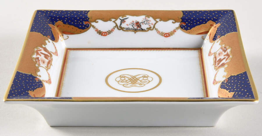 Golden Butterfly Square Tray by Mottahedeh-1