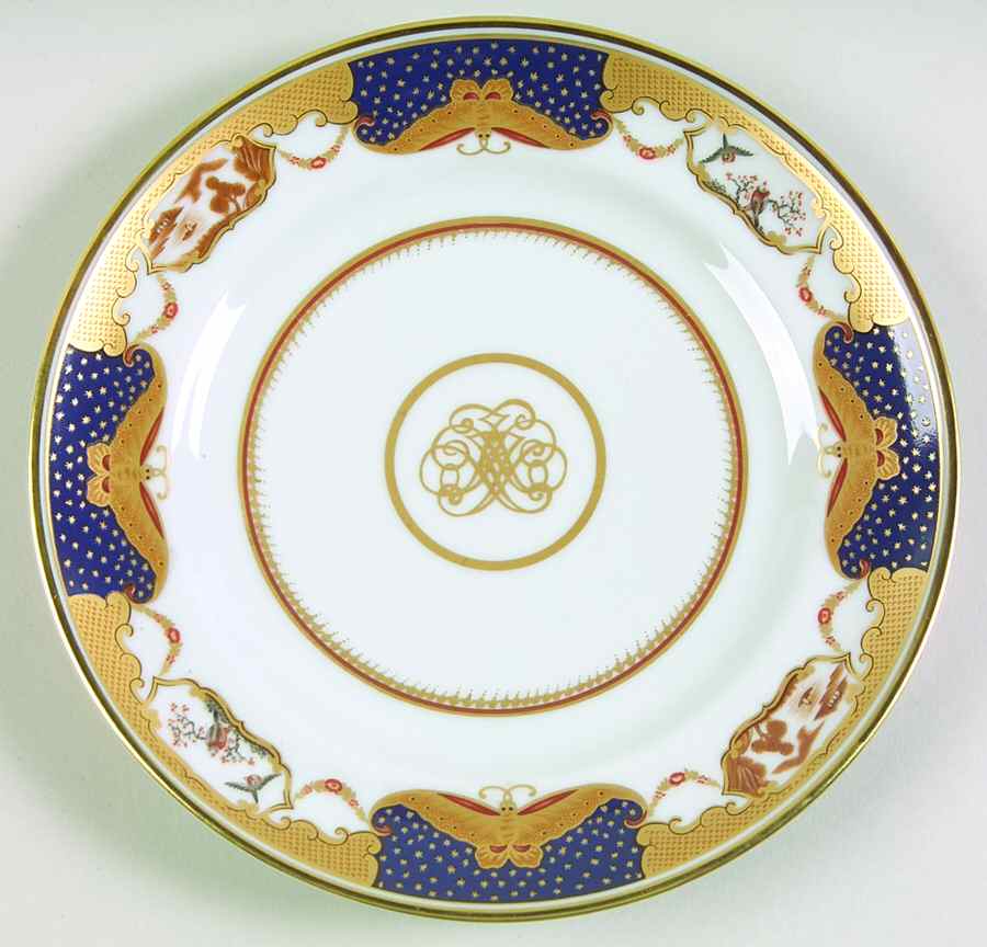 Golden Butterfly Bread & Butter Plate by Mottahedeh-1