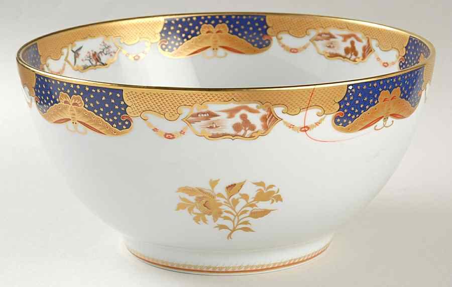 Golden Butterfly 9" Round Vegetable Bowl by Mottahedeh-1