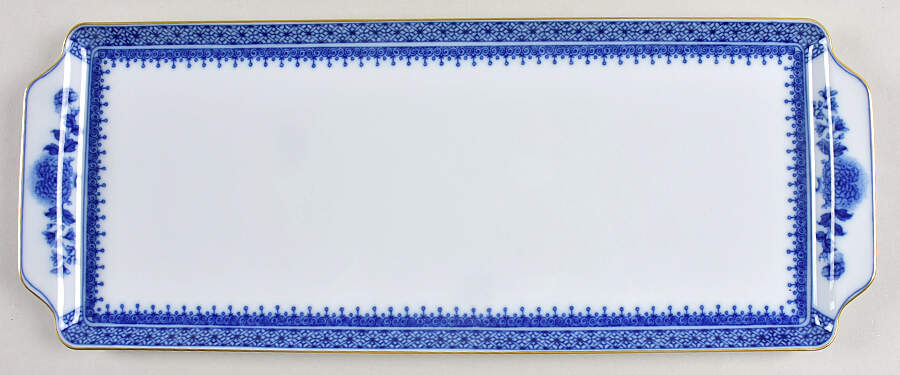 Imperial Blue 15" Sandwich Tray by Mottahedeh-1