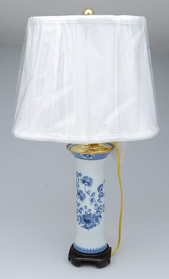 Imperial Blue Lamp & Shade by Mottahedeh-1