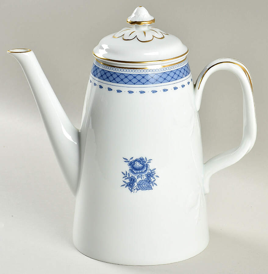 Indigo Coffee Pot & Lid by Mottahedeh-1