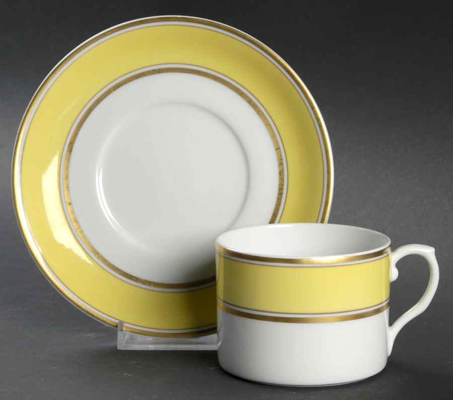 Lisbon Flat Cup & Saucer Set by Mottahedeh-1