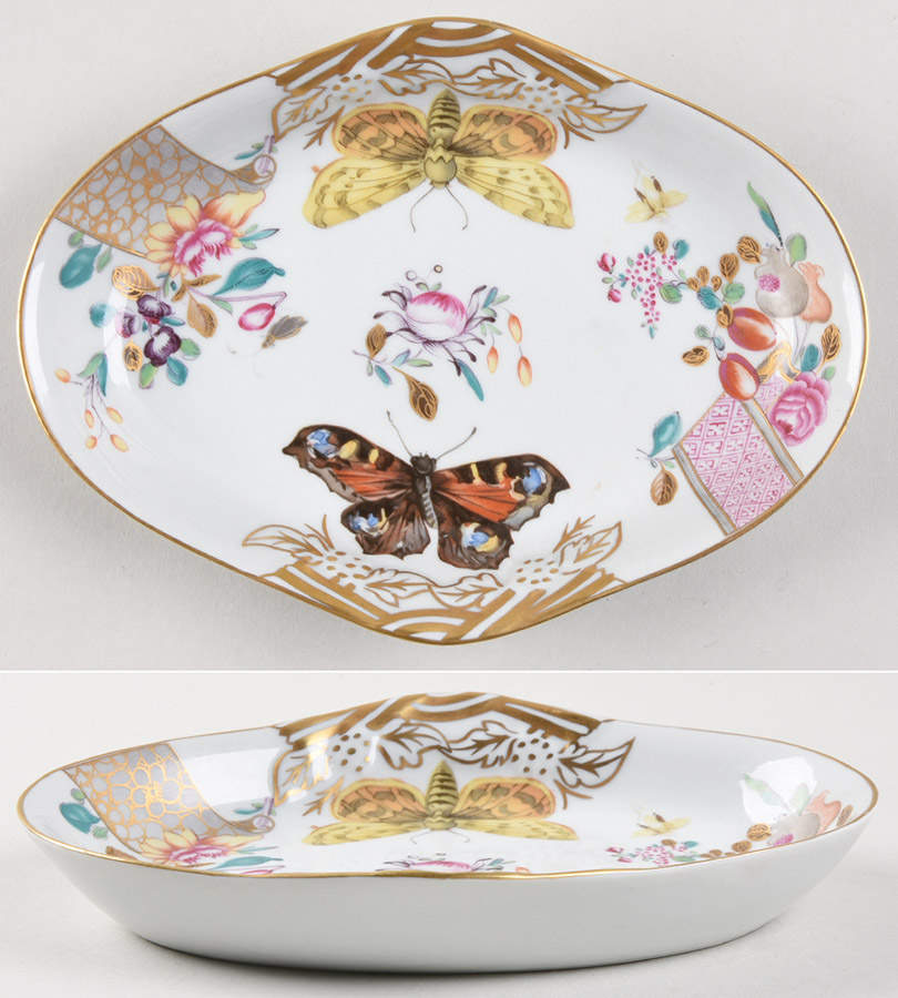 Lowestoft Rose Small Oval Tray by Mottahedeh-1