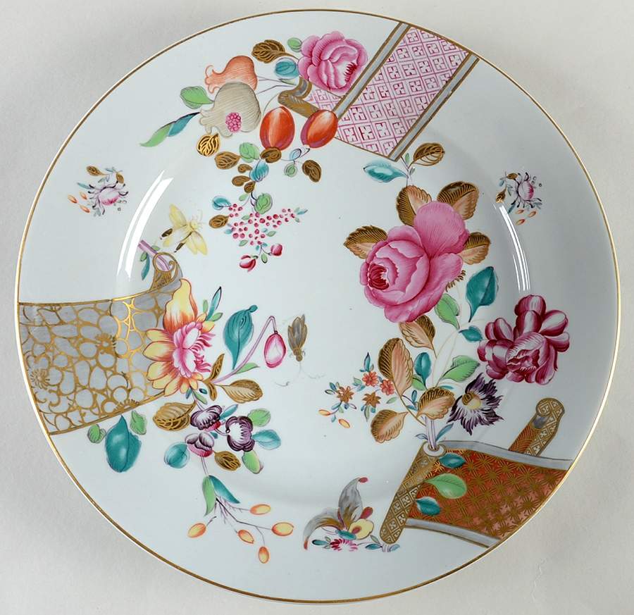 Lowestoft Rose 12" Chop Plate (Round Platter) by Mottahedeh-1