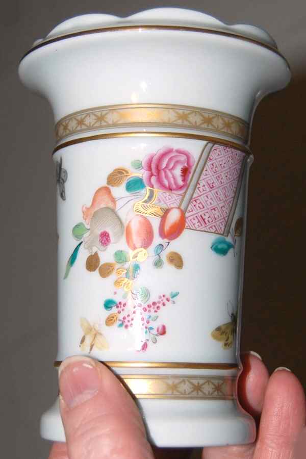 Lowestoft Rose 5" Spill Vase by Mottahedeh-1