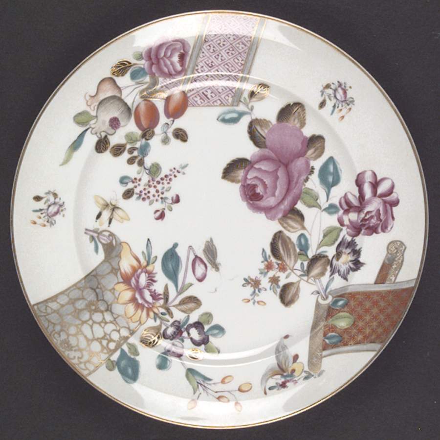 Lowestoft Rose Salad/Dessert Plate by Mottahedeh-1