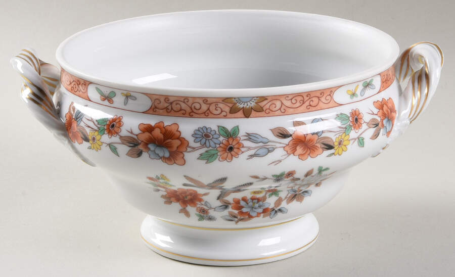 Magnolia & Birds Sauce Boat No Lid by Mottahedeh-1