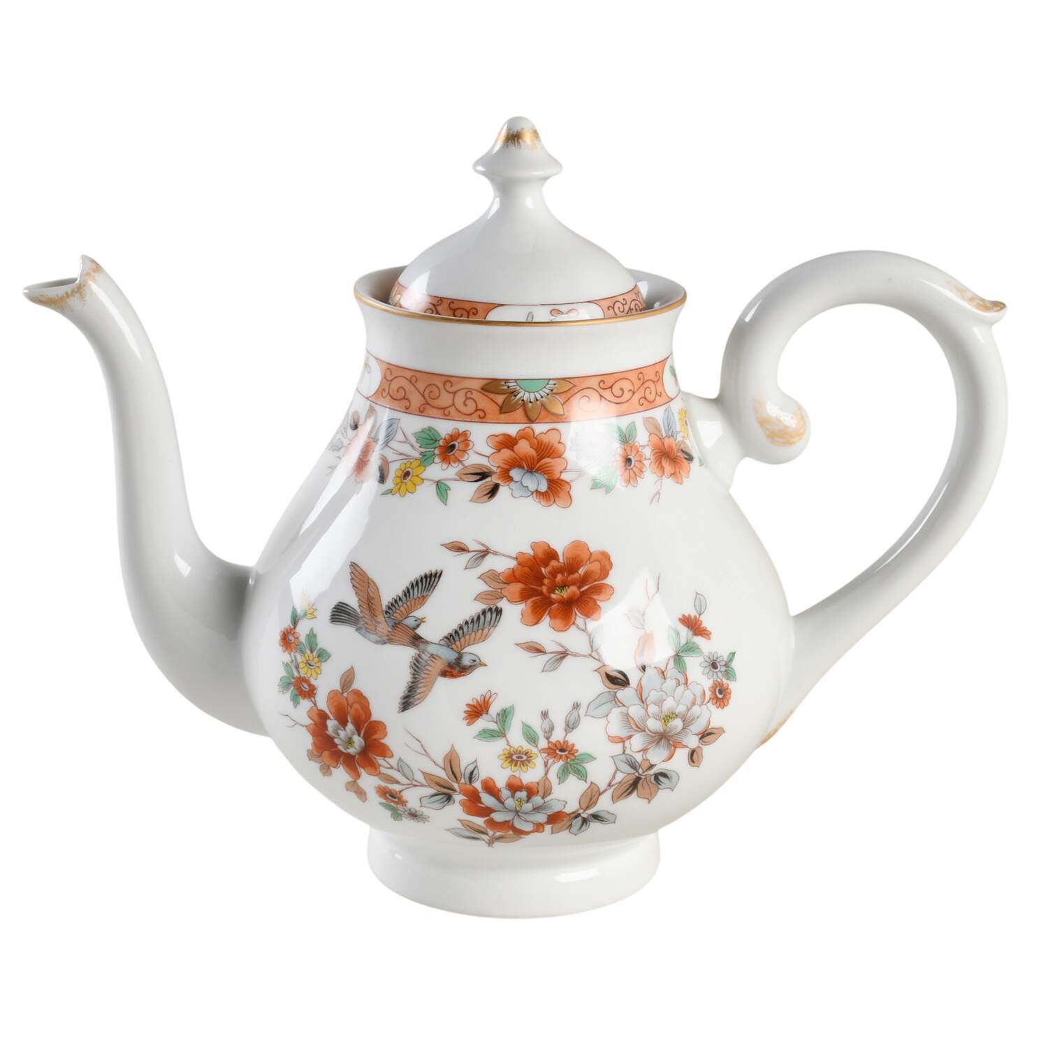 Magnolia & Birds Coffee Pot & Lid by Mottahedeh-1
