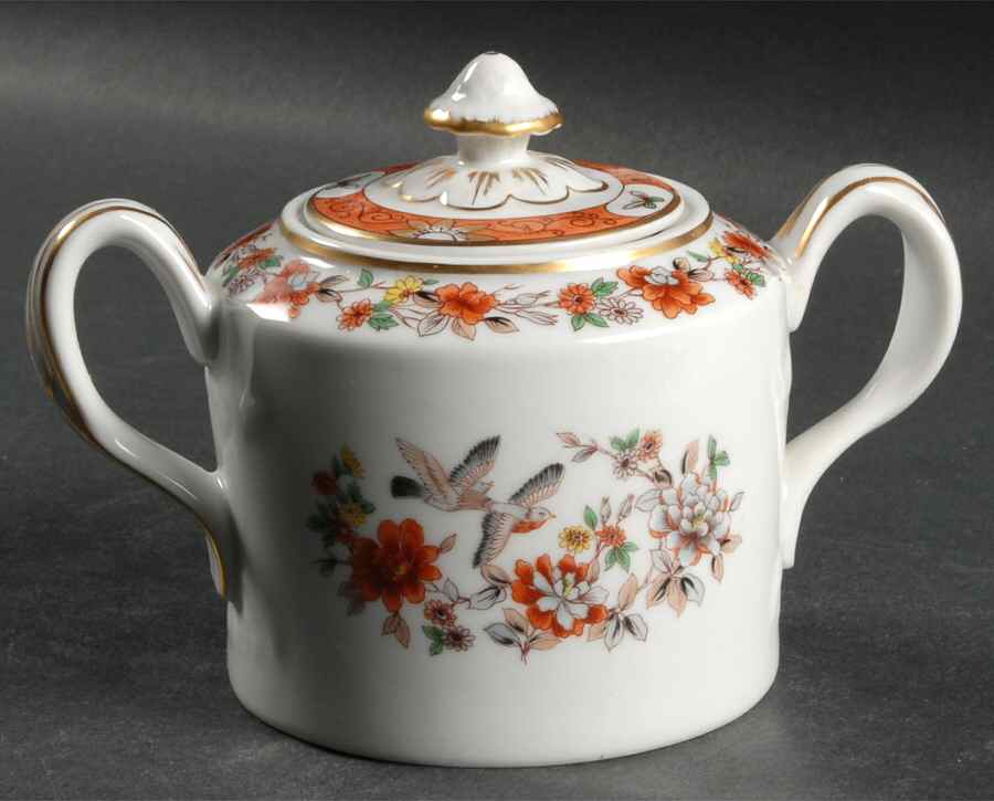 Magnolia & Birds Sugar Bowl & Lid by Mottahedeh-1