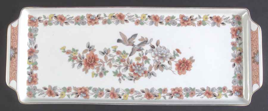 Magnolia & Birds Large Sandwich Tray by Mottahedeh-1