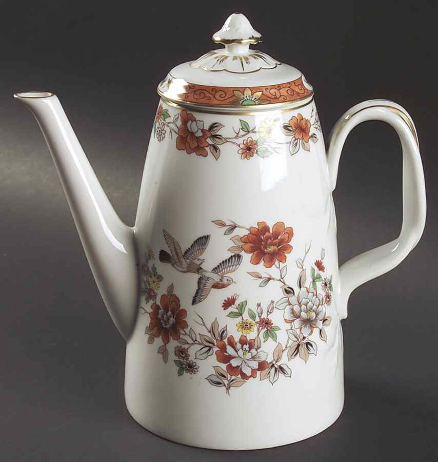 Magnolia & Birds Coffee Pot & Lid by Mottahedeh-1
