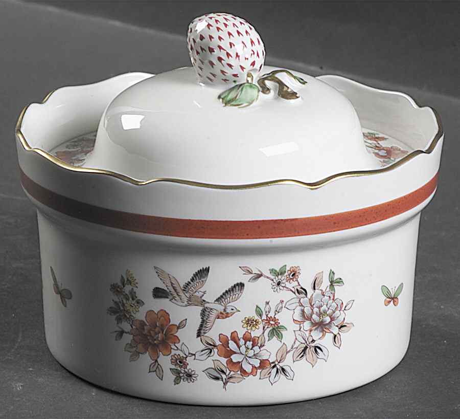 Magnolia & Birds 4" Round Box & Lid by Mottahedeh-1