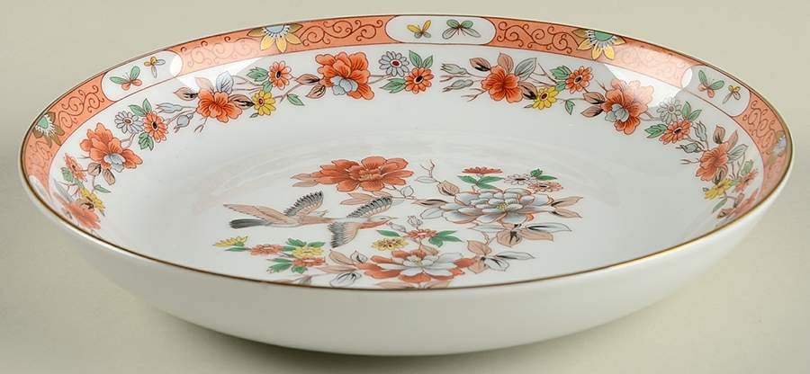 Magnolia & Birds Coupe Soup Bowl by Mottahedeh-1