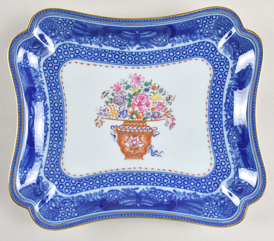 Mandarin Bouquet Rectangular Cookie Plate by Mottahedeh-1