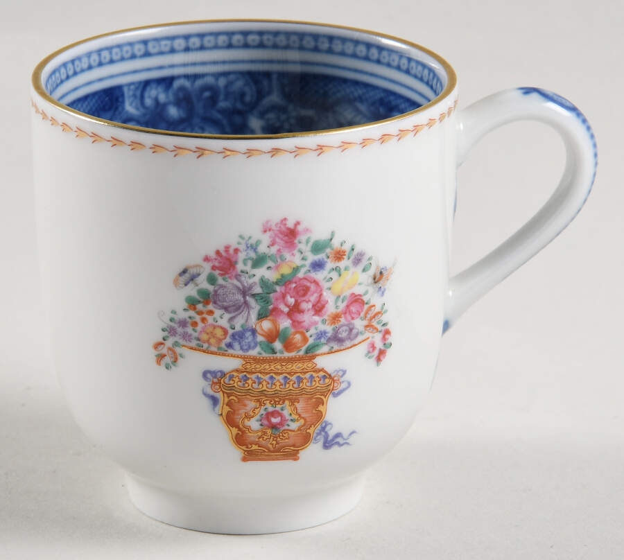 Mandarin Bouquet Flat Demitasse Cup by Mottahedeh-1