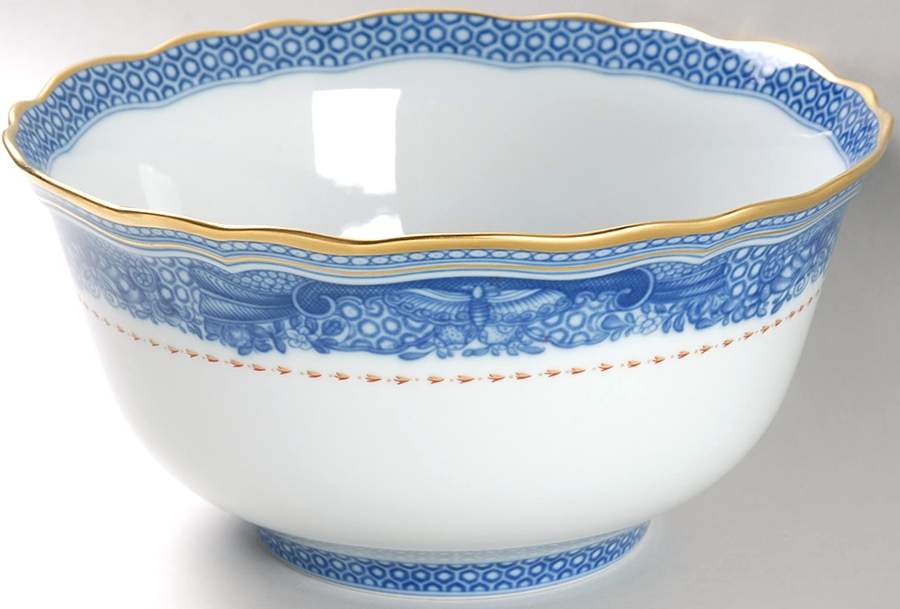 Mandarin Bouquet 9" Salad Serving Bowl by Mottahedeh-1