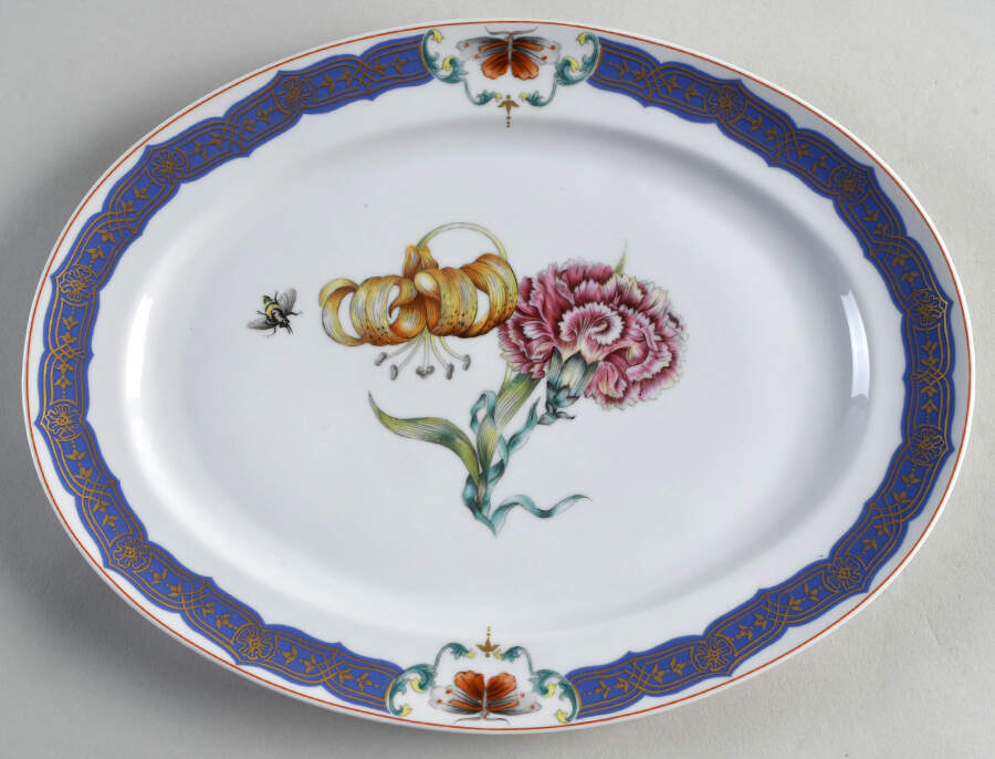 Merian 11" Oval Serving Platter by Mottahedeh-1