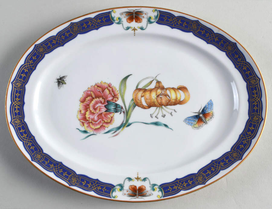 Merian 11" Oval Serving Platter by Mottahedeh-1