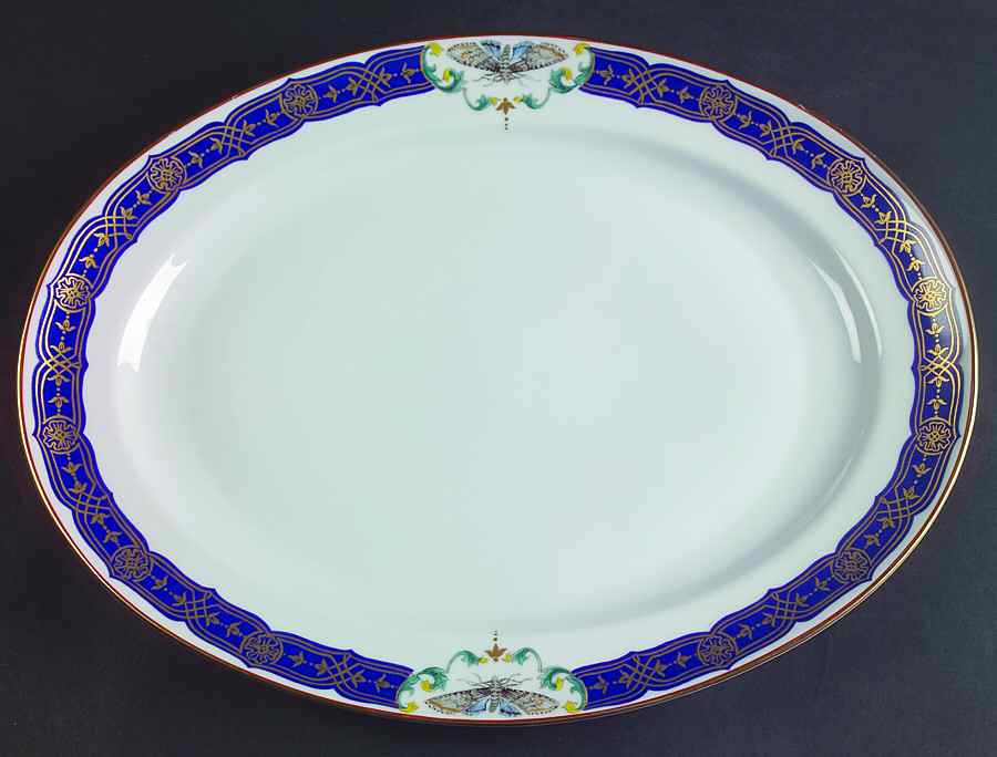 Merian 13" Oval Serving Platter by Mottahedeh-1