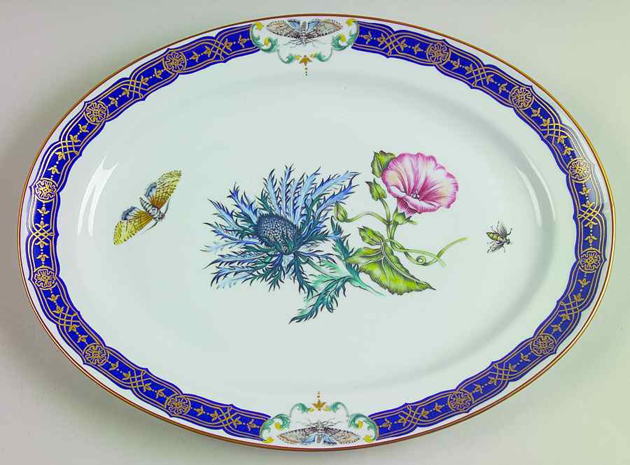 Merian 13" Oval Serving Platter by Mottahedeh-1