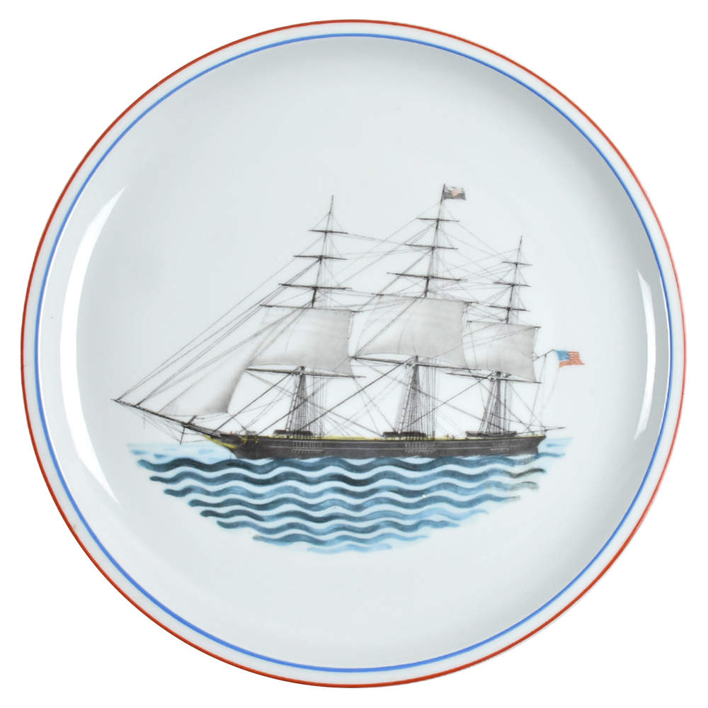 Our Maritime Heritage-American Ship Dinner Plate by Mottahedeh-1