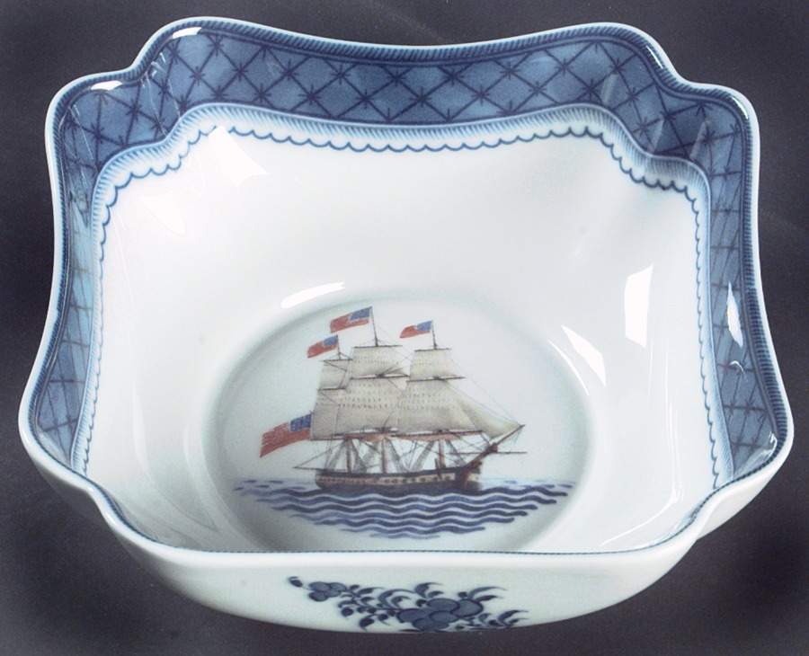 Our Maritime Heritage-American Ship 6" Square Vegetable Bowl by Mottahedeh-1